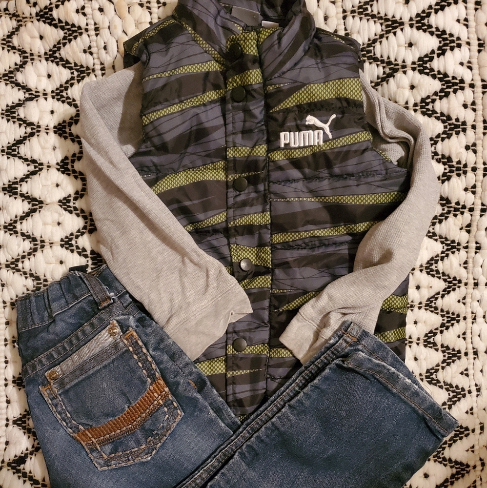 Bubble vest and Jean's set